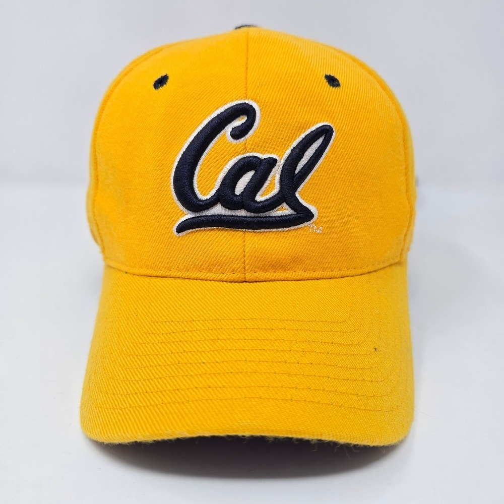 Zephyr Cal Bears Hat with Ponytail Yellow Fitted Baseball Cap Size 7 1/8